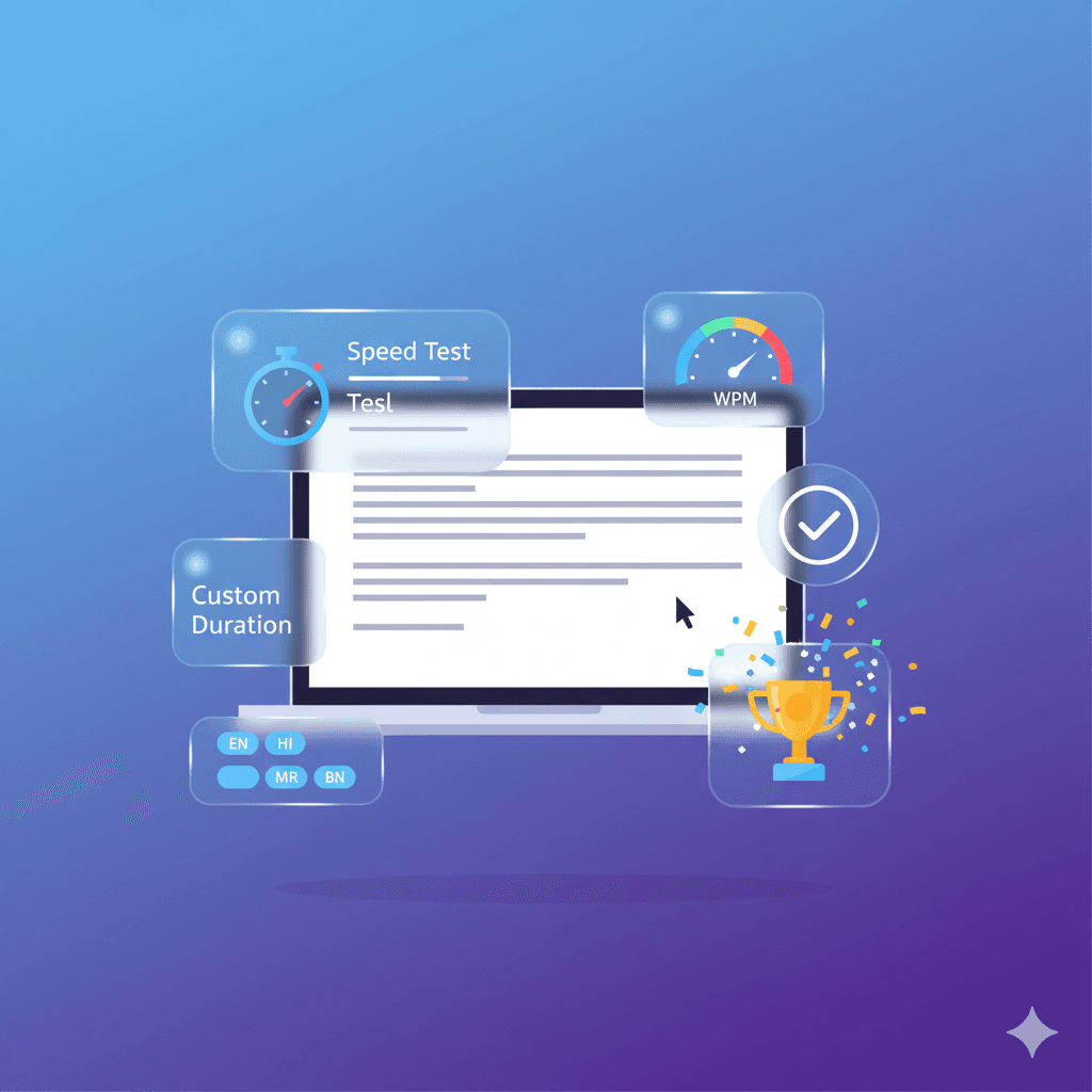Typing Speed Test — Hindi, Marathi, Bengali & English